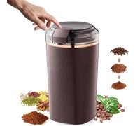 Máquina de café de grano, molinillo eléctrico para semillas, pimienta, 200 W, molinillo eléctrico con hoja de acero inoxidable y almohadilla antideslizante, de bajo ruido, adecuado para molienda