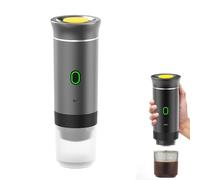Máquina de café espresso eléctrica portátil 3 en 1, mini cafetera pequeña, cápsulas de autocalentamiento inalámbricas, máquina de café espresso para coche, hogar, oficina, camping, viajes, 3 en 1