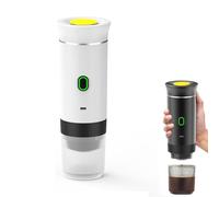 Máquina de café espresso eléctrica portátil 3 en 1, mini cafetera pequeña, cápsulas de autocalentamiento inalámbricas, máquina de café espresso para coche, hogar, oficina, camping, viajes, 3 en 1