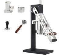 Máquina de café espresso, prensada a mano con manómetro, funciones de precalentamiento y calentamiento, mango desmontable, ideal para uso comercial o doméstico, apta para exteriores