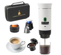 Máquina de café expreso portátil,Cafetera Portátil Cápsula de Espresso 3 en 1,15 bar,7500mAh,Autocalentamiento,compatible con cápsulas Nes y DG y café molido,para Oficina Viaje Camping(con bolsa)