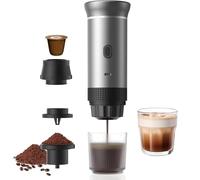 Máquina de café expreso portátil,Cafetera Portátil Cápsula de Espresso 3 en 1,15 bar,7500mAh,Autocalentamiento,compatible con cápsulas Nes y DG y café molido,para Oficina Viaje Camping(sin bolsa)