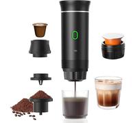 Máquina de café expreso portátil,Cafetera Portátil Cápsula de Espresso 3 en 1,15 bar,7500mAh,Autocalentamiento,compatible con cápsulas Nes y DG y café molido,para Oficina Viaje Camping(sin bolsa)