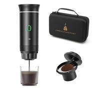 Máquina de café expreso portátil,Cafetera Portátil Cápsula de Espresso 3 en 1,15 bar,7500mAh,Autocalentamiento,compatible con cápsulas Nes y DG y café molido,para Oficina Viaje Camping(con bolsa)