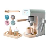 Máquina de café para niños de juguete de cocina de madera máquina de café | Educativo e Imaginario Niña Niño Infantil Para Hogar Sala de Guardería
