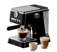 Máquina De Café Semi-Automática Con Función One-Touch Y Control De Temperatura, Acero Inoxidable Y Cuerpo Compacto, Perfecta Para Café Espresso Doméstico Y Latte Art(Black)