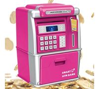 Máquina de cajero automático para - caja de dinero eléctrica de Duradero, Mini Juguete Bancario | Compacto Automatic Coin Reconoce con ranura Bill Slot, Educational Cash Savings Bank for Boys