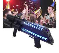 Máquina de cañón de confeti eléctrica, lanzador de confeti, pistola de confeti, con luz LED de 8 a 10 m de altura, pistola de ambiente floral para confeti de boda