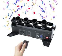 Máquina de cañón de confeti, lanzador de confeti eléctrico de 4 disparos, lanzador de confeti con control remoto inalámbrico for DJ, fiestas, discotecas