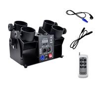 Máquina de cañón de confeti Máquina de confeti 120W Control remoto DMX512 4 disparos Lanzador de confeti profesional Cañón Rociador multiángulo para DJ Fiestas Discotecas Bodas Escenarios