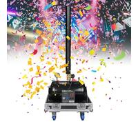 Máquina de cañón de confeti Máquina sopladora de cañón de confeti eléctrica - 180W Lanzador de confeti con altura de chorro de 8-12 m, DMX512/control manual, ideal para bodas, eventos, disco