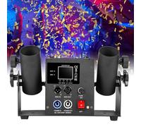 Máquina de cañón de confeti portátil, máquina lanzadora de pistola de confeti, cañón, soplador eléctrico profesional de efectos de escenario, control remoto inalámbrico para conciertos, fies