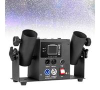 Máquina de cañón de confeti, soplador de confeti de 2 disparos de 100 W con control remoto y DMX512, pulverización multiángulo para bodas, escenarios, fiestas y espectáculos