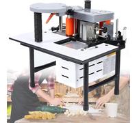 Máquina de Cantear Portátil 1200W, Rebordeadora con Pegado Doble Cara y Control Inteligente de Temperatura para Cantos Rectos y Curvos en Madera, PVC, ABS, MDF - Profesional y Bricolaje,White