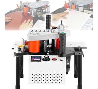 Máquina de Cantear Portátil 1200W, Rebordeadora con Pegado Doble Cara y Control Inteligente de Temperatura para Cantos Rectos y Curvos en Madera, PVC, ABS, MDF - Profesional y Bricolaje,Black