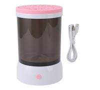 Máquina de cepillo de maquillaje Máquina USB USB Cleaner de cepillo cosmético eléctrico automático con cuerpo visual para artistas profesionales de maquillaje y entusiastas ABS PC (Rosado)