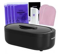 Máquina de cera de parafina para manos y pies, pequeña máquina de parafina de cera de mano de 2000 ml con 3 paquetes de cera de parafina pantalla digital para spa de parafina