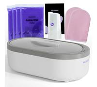 Máquina de cera de parafina pequeña para manos, máquina de cera de mano de parafina de 2000 ml, tamaño pequeño con 3 paquetes de pantalla digital de cera de parafina para baños de parafina