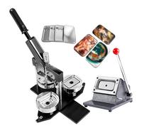 Máquina De Chapas 40×60mm Rectangular Kit De Prensa De Chapas Metálicas Diy Con 100 Piezas Y Cortador De Metal Mango Ergonómico Fabricante De Pines E Imanes Personalizados Para Eventos Regalos