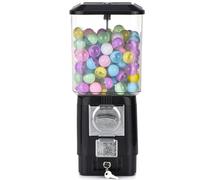 Máquina de Chicles, Máquina Expendedora de Dulces y Cápsulas con Monedas con 200 Cápsulas Vacías y 100 Fichas de Acero Inoxidable, Dispensador de Bubble Gum para Tienda Arcade y Sala de Juegos black