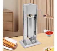 Máquina de churros manual profesional de 5 litros multifuncional para aperitivos, máquina de churros de acero inoxidable comercial con 4 boquillas (3 formas diferentes), para uso comercial o privado
