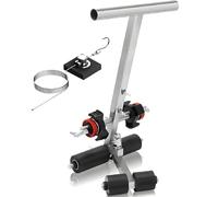 Máquina de cinta, aplicador de cinta de suelo con espaciado ajustable, diseño de empuje manual de acero inoxidable para marcar canchas de baloncesto, estacionamientos, almacenes