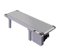 Máquina de cinta transportadora de PVC, aleación de aluminio, versión de escritorio, velocidad ajustable, mini línea de montaje para fábrica de embalaje (12 x 150 cm), compacta y eficiente.