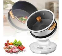 Máquina de cocción automática con rotación de 360° y calefacción 3D, cocina eléctrica de 8 L para platos multifuncionales, autolimpieza