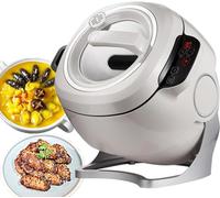 Máquina de cocción automática inteligente comercial, procesador de alimentos con tambor giratorio de 360°, pantalla táctil inteligente, calentamiento 3D, olla automática multifunción para saltear.