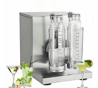 Máquina de Cóctel, Máquina Automática de Agitador de Té de Leche con 2 Tazas, Sincronización de 1-120, Acelera Hasta 340 Rpm, Columpio Doble, Cuerpo de Acero Inoxidable, Para Té de Burbujas, Jugo