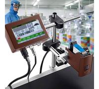 Máquina de codificación de fecha, pantalla táctil de alta definición, impresora de inyección de tinta en línea, resolución de 300-600 DPI, cabezal de impresión giratorio de 360°, tinta de secado