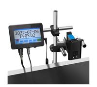Máquina de codificación de inyección de tinta automática, línea de montaje de fecha de producción, impresora de números de lote, Impresión de tapas de bolsas de embalaje en línea, 12,7mm para texto, c