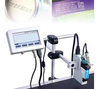 Máquina de codificación por inyección de tinta, pantalla táctil de 5 pulgadas, impresora de codificación por lotes en línea de secado rápido para fecha, código de barras, código QR, datos variables