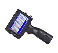 Máquina de codificación portátil 25,4 mm, pequeña impresora inyección tinta, tapa botella, etiqueta con logotipo, opciones idioma Resistente a la fricción(Printer-black ink x3)