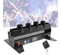 Máquina De Confeti, con DMX 512 Y Control Remoto, Disparador De Cañón De Confeti Digital, Gran Área De Cobertura, para Fiesta, Espectáculo En El Escenario (4Shots)