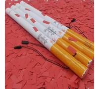 Máquina de confeti eléctrica, 25 unidades, 80 cm, color blanco, biodegradable, para fiestas y eventos. CigaretteRed