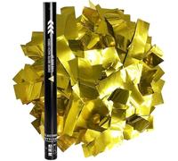 Máquina de confeti eléctrica de 80 cm, 25 unidades, multicolor, biodegradable, ideal para celebraciones, cumpleaños y Navidad. Lentejuelas doradas.