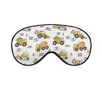 Máquina de construcción dibujada a mano, máscara de ojos para dormir, para hombres, mujeres, niños, cubierta de sombra de ojos y vendados con los ojos, bloquea la luz, suave