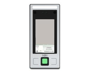 Máquina de control acceso con huella dactilar dinámica, pantalla alta definición IPS 4,3 pulgadas y vista completa, tiempo asistencia ABS para empleados
