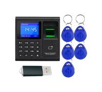MáQuina de Control de Asistencia Reloj de Tiempo con ContraseñA de Huella Digital para Empleado con Escaneo de Dedo, RFID y PerforacióN de PIN en
