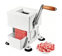 Máquina De Cortar Carne Manual Con Manivela, Cortadora De Carne Comercial Con Cuchillas De Acero Inoxidable, Fácil De Limpiar, Grosor Opcional De 1,5-10 Mm Para Desmenuzador De Carne Para Resta 3.0mm