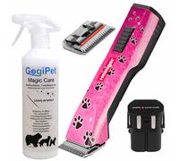 Máquina de cortar inalámbrica Heiniger Saphir Pink + kit de aseo GogiPet Magic Care