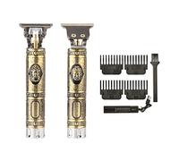 Máquina de Cortar Pelo Inalámbrica. Cortapelos Vintage Profesional para hombre. Cortador de pelo y barba con Cabezal de Titanio, Hoja T, Pila Recargable Incluida, 4 peines guía y cargador USB.