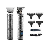 Máquina de Cortar Pelo Inalámbrica. Cortapelos Vintage Profesional para hombre. Cortador de pelo y barba con Cabezal de Titanio, Hoja T, Pila Recargable Incluida, 3 peines guía y cable USB.