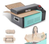 Máquina de corte de cartón corrugado y de panal para embalaje exprés, velocidad de 5 m/min, asas de 3 a 5 capas de cartón, incluye cajón de residuos