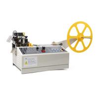 Máquina de corte de correa automática en caliente y en frío, ancho de cuchillo, 110 mm, cinta textil, cortador de cinta textil, máquina de cortar cinta textil, 280 W