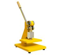Máquina de corte de cuero de alta resistencia, troqueladora manual de banco de 160 x 120 mm, prensa plana para cuero de 1 tonelada, altura ajustable, avance sin obstrucciones(Yellow)
