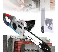 Máquina De Corte De Muros Con Sierra De Cadena De Hormigón Eléctrica, Cortadora De Muros De Hormigón, 14"/19" Profundidad, Supresión De Polvo Con Bomba De Agua, Cadena De Diamante(35cm,1*blade)