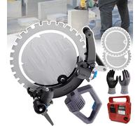 Máquina de corte de pared - Sierra cortadora eléctrica de 3000 RPM para corte de ranura multiángulo con 2 cuchillas de diamante y supresión de polvo alimentada por agua para granito, mármol, acero y