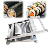 Máquina de corte de sushi, cortador de acero inoxidable de 12 segmentos, funcionamiento rápido en 2 pasos, limpieza sin esfuerzo, ideal para bricolaje en la cocina del hogar